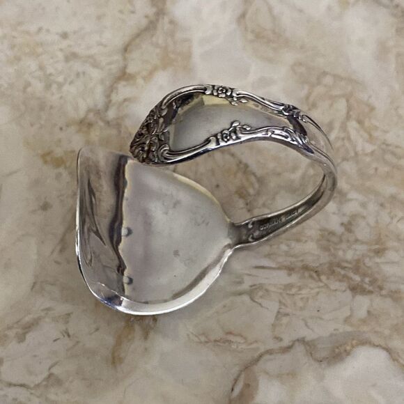 Gorham Sterling Silver Plate Handcrafted Spoon Cuff Bracelet - Picture 3 of 12